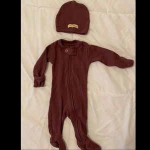 Loved baby zipper footie and cap